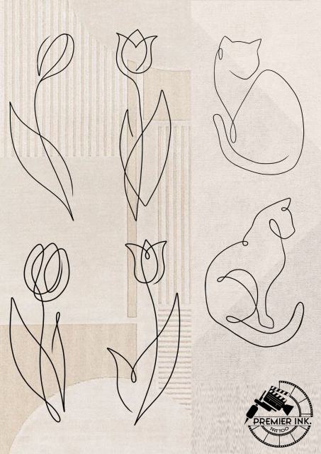 Flash lap – egyvonalas tulipánok és macskák