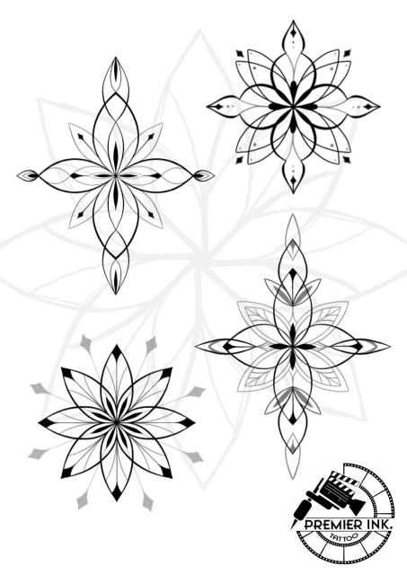 Flash lap – ornamentikus mandala virágok